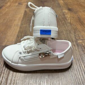 Keds Kara Sneaker Kids Size 11 Youth White Double-Zip